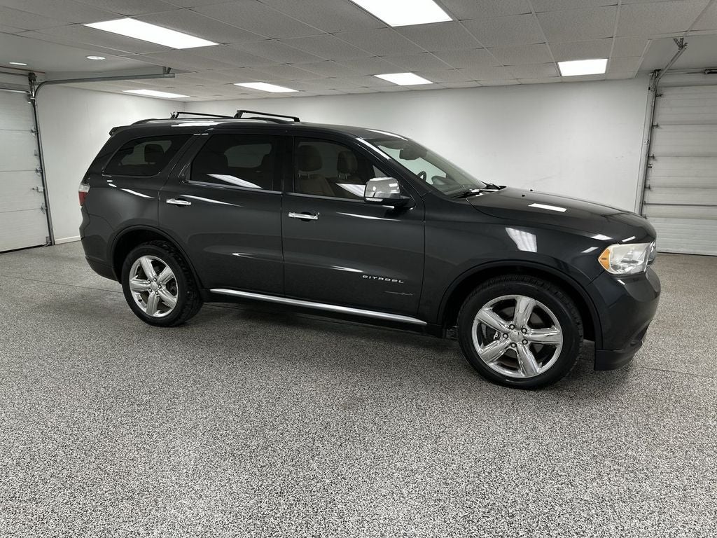 2011 Dodge Durango Citadel in Dark Charcoal Pearlcoat — front three-quarter view