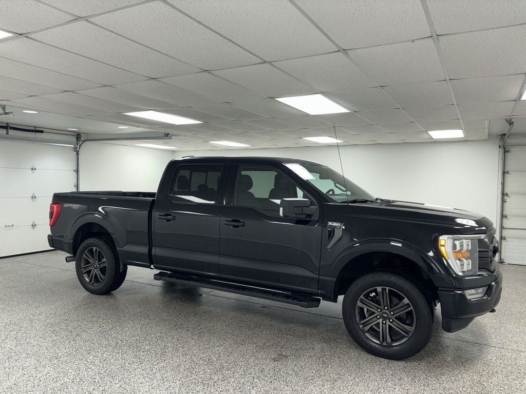 2021 Ford F-150 XL in Agate Black Metallic — front three-quarter view