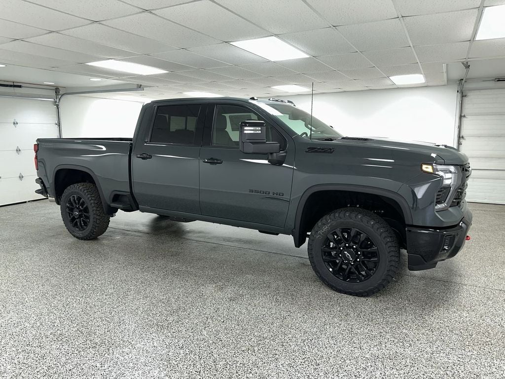 2026 Chevrolet Silverado 3500 HD LTZ in Cypress Gray — front three-quarter view