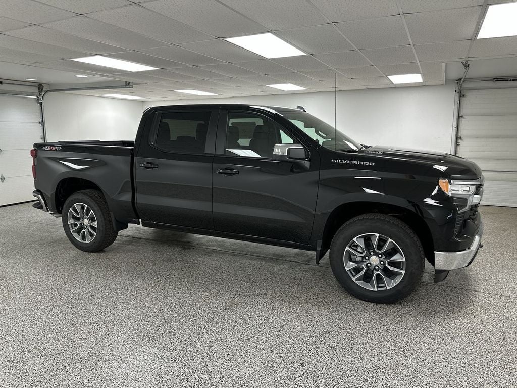 2026 Chevrolet Silverado 1500 LT (2FL) in Black — front three-quarter view
