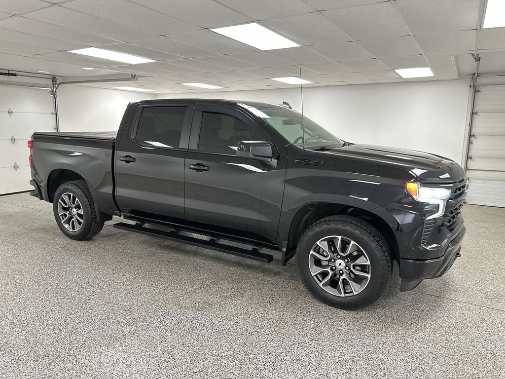 2023 Chevrolet Silverado 1500 RST in Black — front three-quarter view