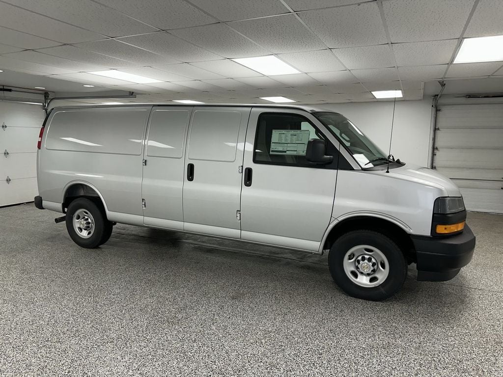 2026 Chevrolet Express Cargo WT in Silver Ice Metallic — front three-quarter view