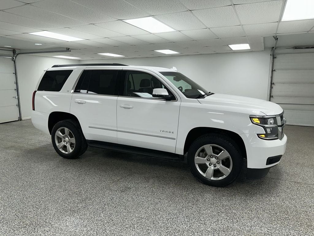 2019 Chevrolet Tahoe LT in Summit White — front three-quarter view