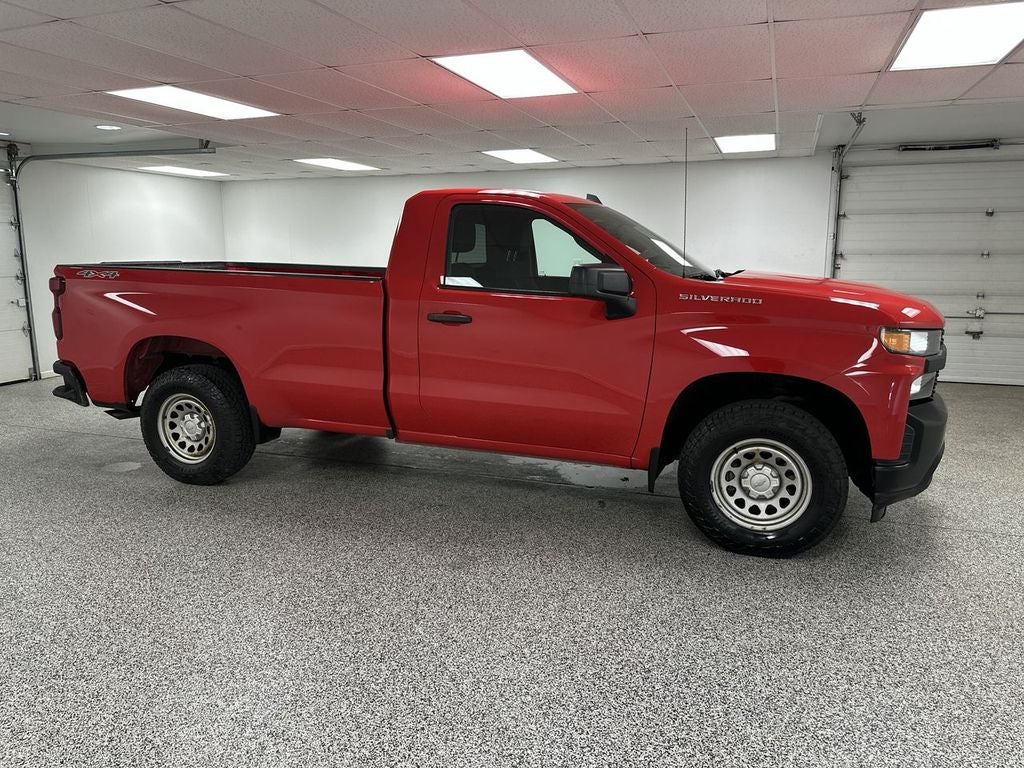 2021 Chevrolet Silverado 1500 Work Truck in Red Hot — front three-quarter view